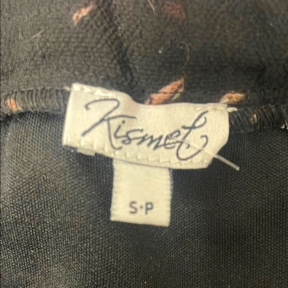 Kismet Black Skirt Ruffles and Pink Floral design Wrap Style With Tie Size S - Picture 5 of 7